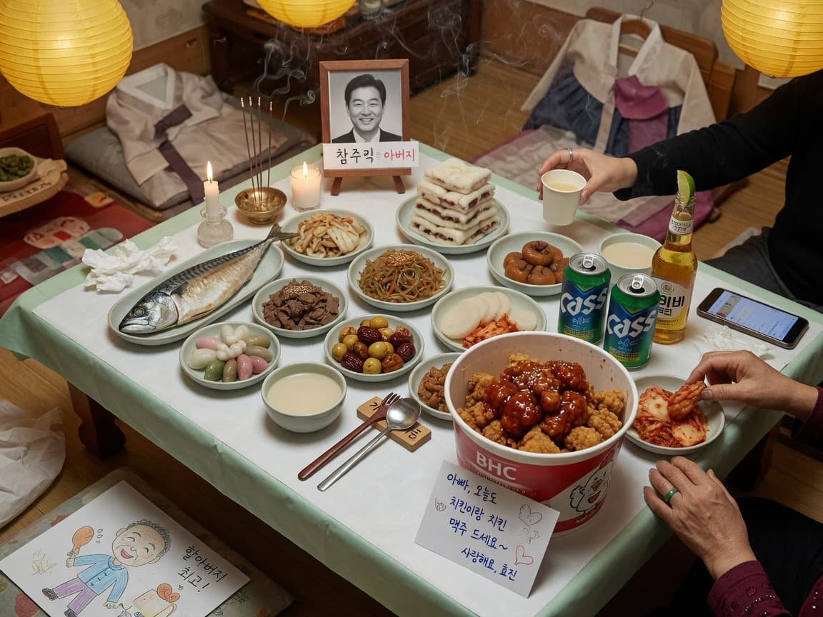 현대 제사 사례 모음: 6. 고인이 좋아했던 음식을 올린 사례