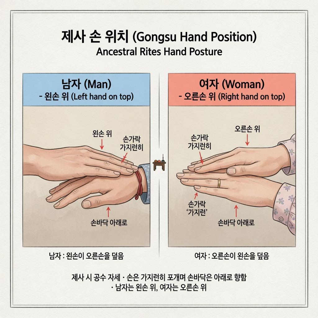 제사 순서 & 예절: 4. 공수 자세